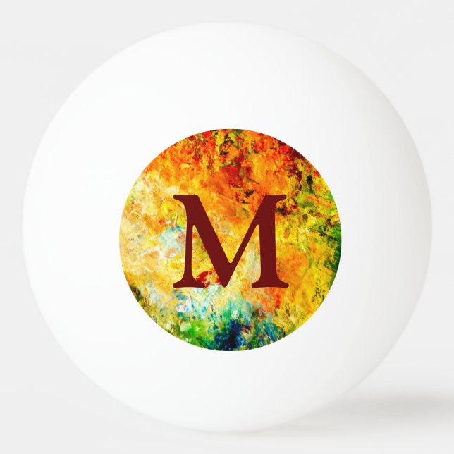 Colourful Artist Palette Ping Pong Ball (Front)
