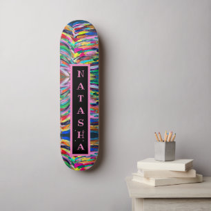 Colourful artist palette  skateboard