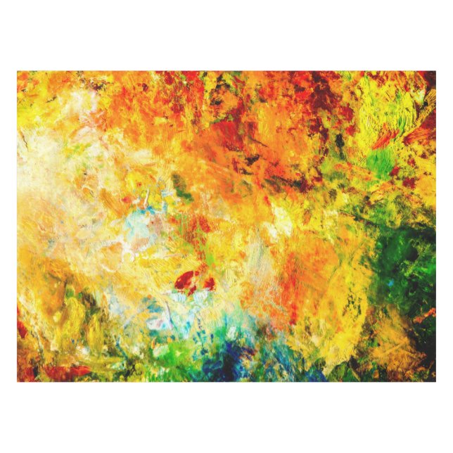 Colourful Artist Palette Tablecloth (Front (Horizontal))