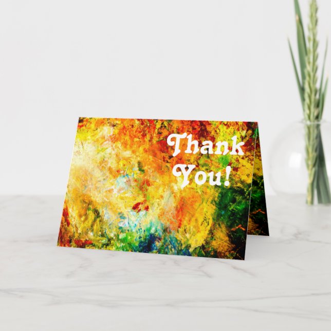 Colourful Artist Palette Thank You Card (Front)