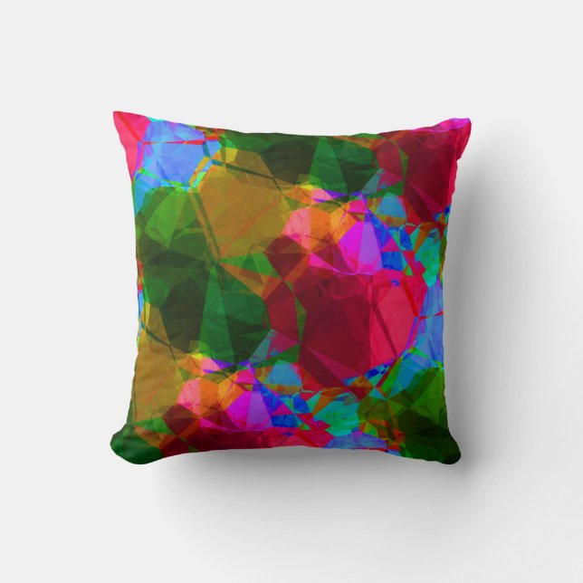 Colourful Artistic Abstract Design Cushion (Front)