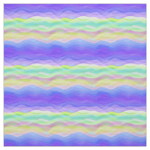 Colourful Artistic Abstract Retro Cool Wave Patter Fabric