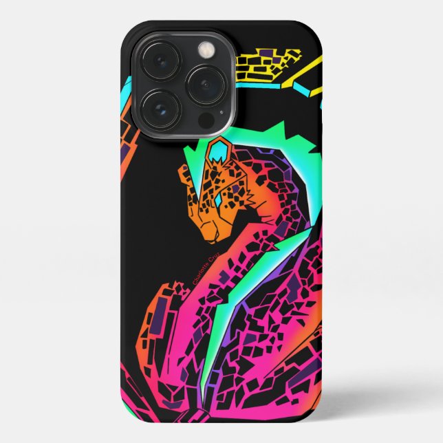 Colourful Artistic Cheetah iPhone Case (Back)