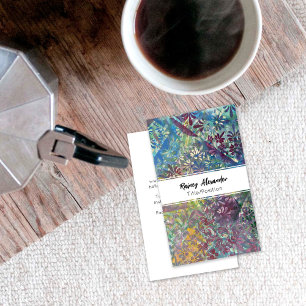 Colourful Artistic Funky Abstract Painted Patterns Business Card