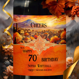 Colourful Artistic Happy Birthday Wine Label