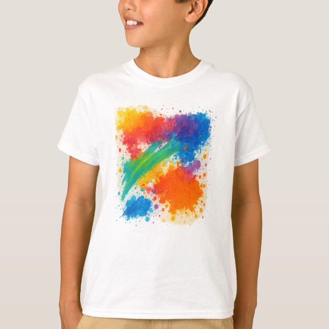 Colourful Artistic Kids T-Shirt (Front)
