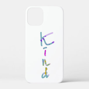 Colourful Artistic KIND Typography Inspirational Q iPhone 12 Mini Case