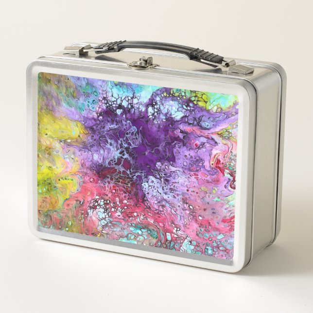 Colourful Artistic Lunchbox or Storage (Front)