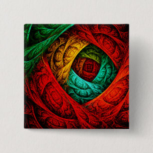 Colourful Artistic Modern Abstract Art Pattern #09 15 Cm Square Badge