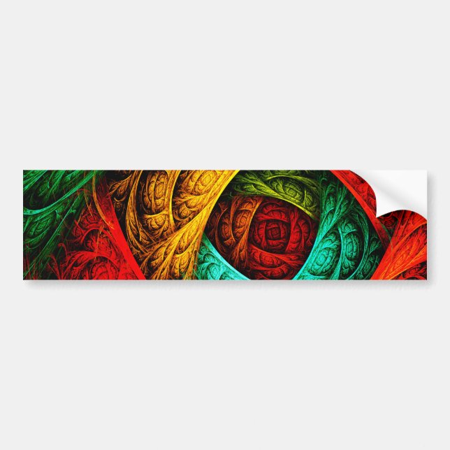 Colourful Artistic Modern Abstract Art Pattern #09 Bumper Sticker (Front)