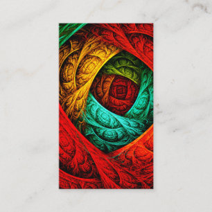 Colourful Artistic Modern Abstract Art Pattern #09 Business Card