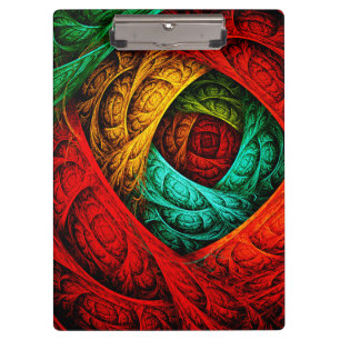 Colourful Artistic Modern Abstract Art Pattern #09 Clipboard