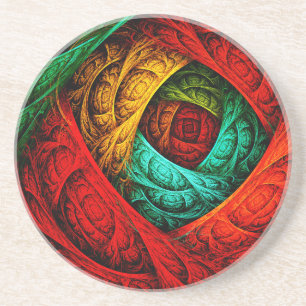 Colourful Artistic Modern Abstract Art Pattern #09 Coaster