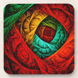 Colourful Artistic Modern Abstract Art Pattern #09 Coaster