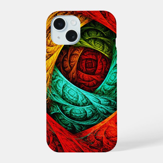 Colourful Artistic Modern Abstract Art Pattern #09 iPhone 15 Case (Back)