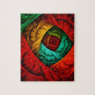 Colourful Artistic Modern Abstract Art Pattern #09 Jigsaw Puzzle