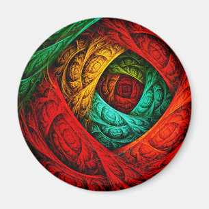 Colourful Artistic Modern Abstract Art Pattern #09 Magnet