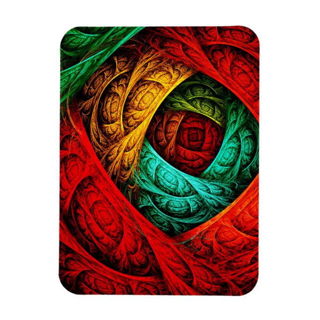 Colourful Artistic Modern Abstract Art Pattern #09 Magnet (Vertical)