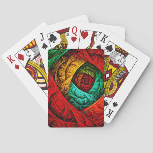 Colourful Artistic Modern Abstract Art Pattern #09 Playing Cards