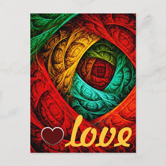 Colourful Artistic Modern Abstract Art Pattern #09 Postcard (Front)