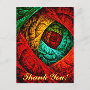 Colourful Artistic Modern Abstract Art Pattern #09 Postcard