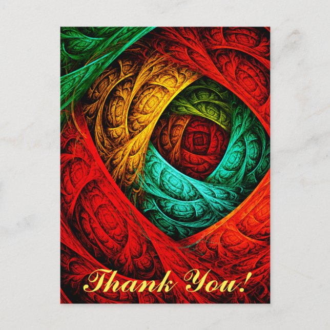 Colourful Artistic Modern Abstract Art Pattern #09 Postcard (Front)