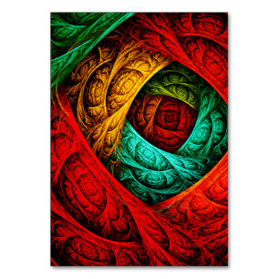 Colourful Artistic Modern Abstract Art Pattern #09 Table Number