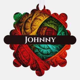 Colourful Artistic Modern Abstract Art Pattern #09 Tree Decoration Card