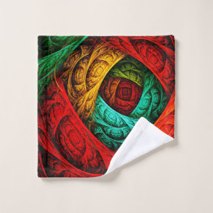 Colourful Artistic Modern Abstract Art Pattern #09 Wash Cloth