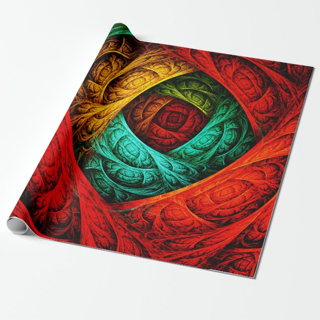 Colourful Artistic Modern Abstract Art Pattern #09 Wrapping Paper (Unrolled)