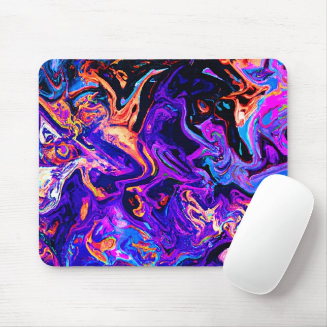 Colourful Artistic Patterns Mouse Mat (With Mouse)