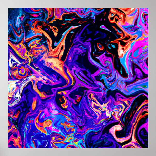 Colourful Artistic Patterns Poster (Front)