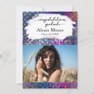 Colourful, Artistic Photo Graduation Announcement