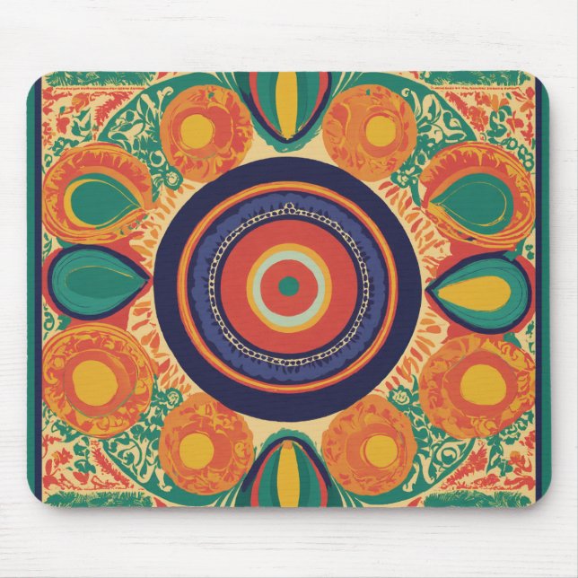Colourful Artistic Printed Mouse Pad (Front)