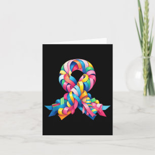 Colourful Artistic Ribbon Awareness Support And Ad Card