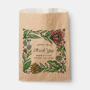 Colourful Artistic Scandi Bridal Shower Favour Bags