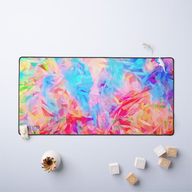 Colourful Artsy Aesthetic Cute Modern Desk Mat (Kids Table)