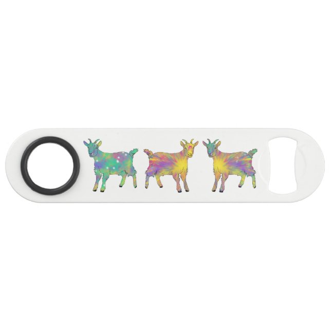 Colourful Artsy Goats Standing on Things Design (Back Horizontal)