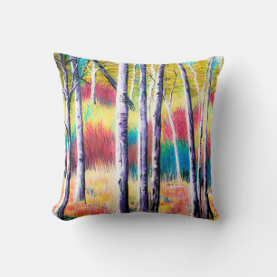 Colourful Aspen Fall Pillow