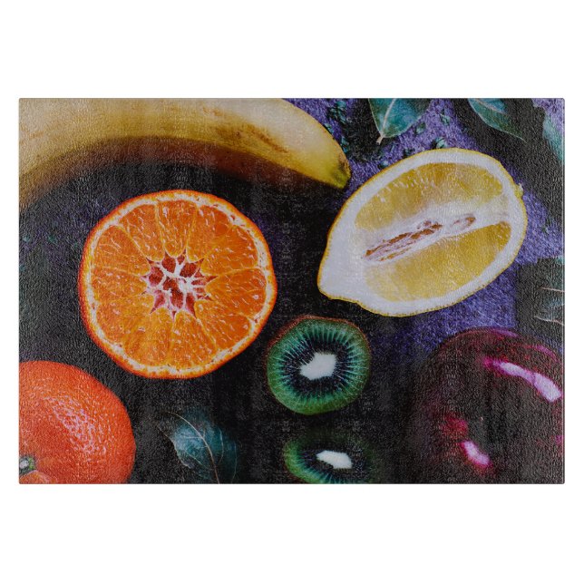 Colourful Assorted Fruits Cutting Board (Front)