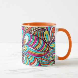 Colourful Assorted Psychedelic Swirls Mug