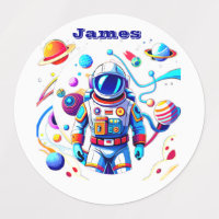 Colourful Astronaut and Univers in Bold Colours