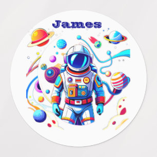 Colourful Astronaut and Univers in Bold Colours