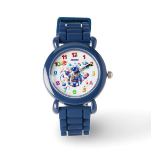 Colourful Astronaut and Univers in Bold Colours Watch