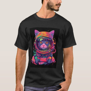 Colourful Astronaut Cat 1 T-Shirt