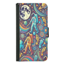 Colourful Astronaut Spacewalk Pattern