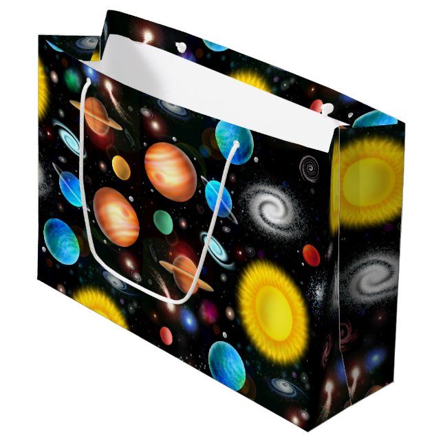 Colourful Astronomy Space Gift Bag (Front Angled)