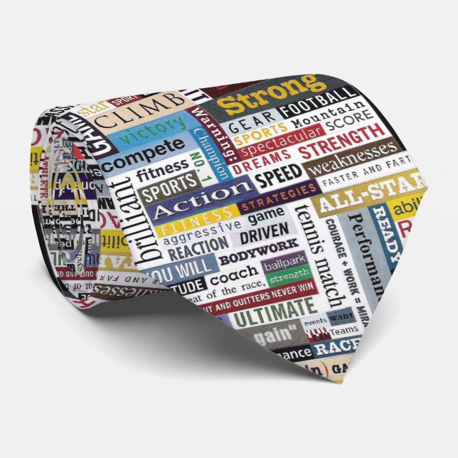 Colourful Athletic Sports Tie (Rolled)