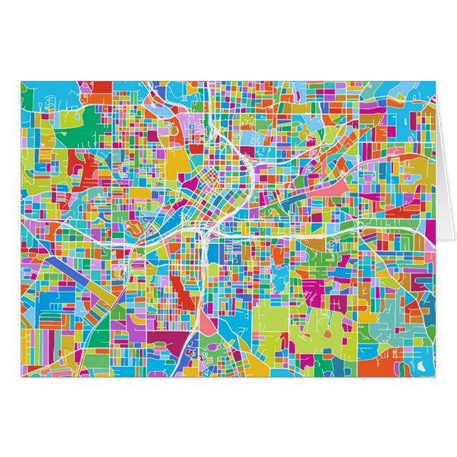 Colourful Atlanta Map (Front Horizontal)