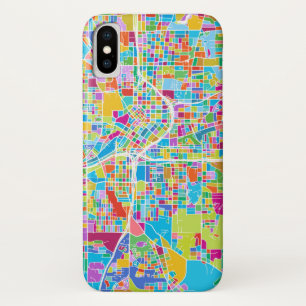 Colourful Atlanta Map iPhone X Case